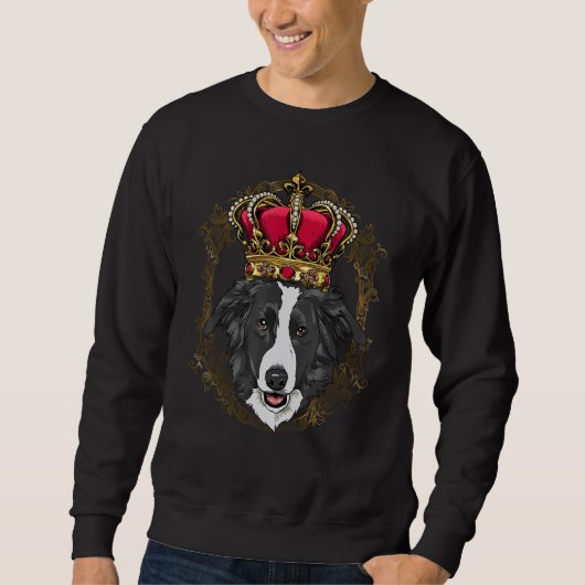 Royal Border Collie King Queen Princess Collie Mom Trui (Voorkant)
