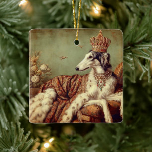 Royal Borzoi Kerstornament Keramisch Ornament