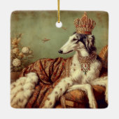 Royal Borzoi Kerstornament Keramisch Ornament (Achterkant)