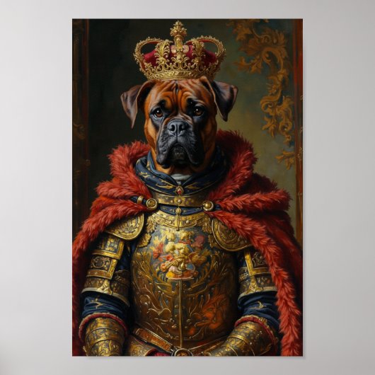 Royal Boxer Portrait Poster (Voorkant)