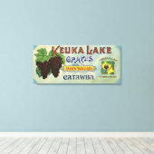 Royal Brand Keuka Lake Grapes Label Canvas Afdruk (Insitu (Houten vloer))