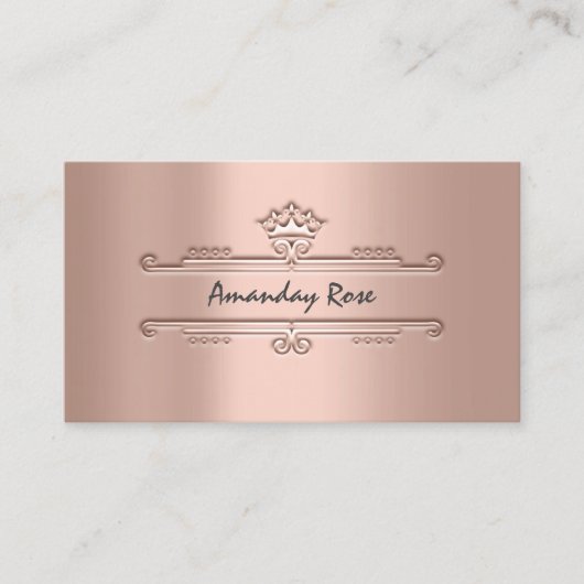 Royal Brand Roos Professional Crown Lijst Princess Visitekaartje (Voorkant)