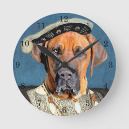 Royal Brazilian Mastiff Round Clock Ronde Klok