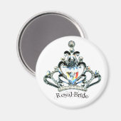 "Royal Bride" Tiara magnets Magneet (Voorkant / Achterkant)