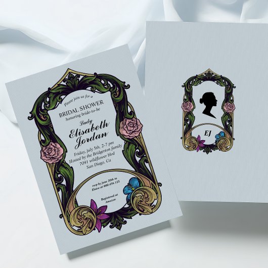  Royal Bridgerton Bridal Shower Invitation Kaart