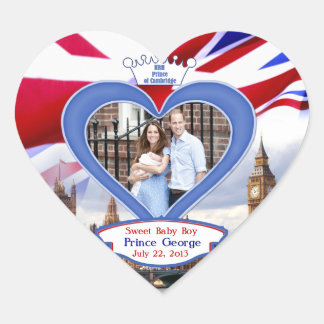 Royal British Baby Prince George Hart Sticker