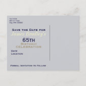 Royal British Band 65e verjaardag Save the Date Aankondigingskaart (Achterkant)