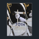 Royal British Band 70e verjaardag Save the Date Aankondigingskaart<br><div class="desc">The Royal British Legion Band -  70e verjaardag Save the Date briefkaart. U kunt de tekstkleur,  het lettertype,  de grootte en de positie eenvoudig wijzigen door op de knop Aanpassen te klikken. Bijpassende uitnodiging en gastenboek.</div>