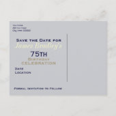 Royal British Band 75ste verjaardag Aankondigingskaart (Achterkant)