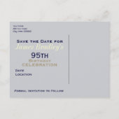 Royal British Band 95th Verjaardag Save the Date Aankondigingskaart (Achterkant)