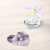 Royal Brits Paarse Bloemen Papier Onderzetter (Insitu)