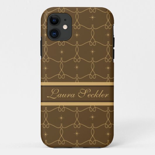 Royal Brown Pattern iphone 5 hoesje (Achterkant)