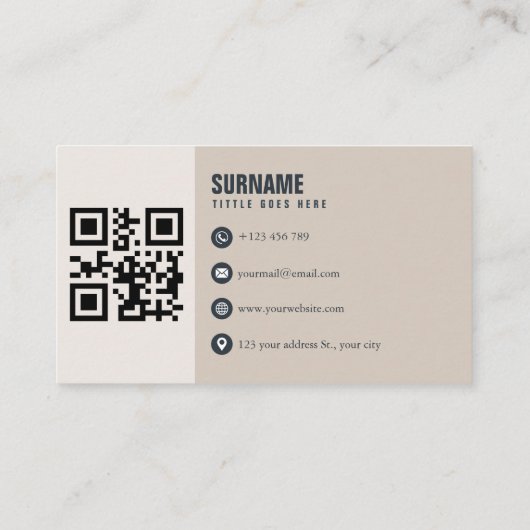 Royal Brown Simple Visitekaartje (Achterkant)