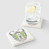 Royal Bull Terrier Stenen Onderzetter (Zijkant)