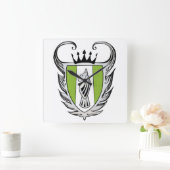 Royal Bull Terrier Vierkante Klok (Huis)