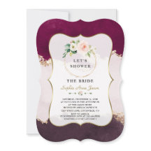 Royal Burgundy Pink Flowers Gold Vrijgezellenfeest