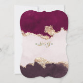 Royal Burgundy Pink Flowers Gold Vrijgezellenfeest Kaart (Achterkant)