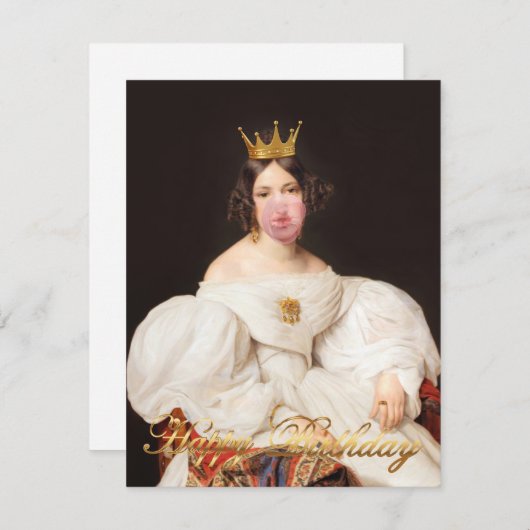 Royal Burst roze bubble gum Diva Gelukkige verjaar (Voorkant / Achterkant)