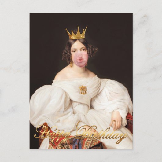 Royal Burst roze bubble gum Diva Gelukkige verjaar Briefkaart (Voorkant)