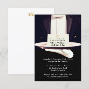 Royal Butler Silver Platter Verjaardagsfeest Kaart