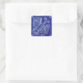 Royal Butterfly and fabric of life, square sticker (Tas)