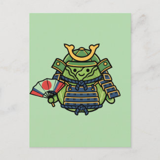 Royal Cabbage Samurai Warrior with War Fan Illustr Briefkaart