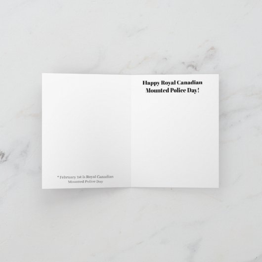 Royal Canadian Mounted Police Day Kaart (Binnen)