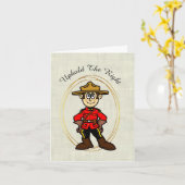 Royal Canadian Mounted Police Day Kaart (Gele Bloem)