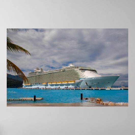 Royal Caribbean Oasis of the Zee in Labadee, Haïti Poster (Voorkant)