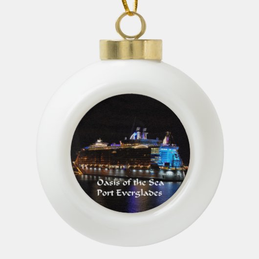 Royal Caribbean Oasis of the Zeeen Keramische Bal Ornament (Voorkant)