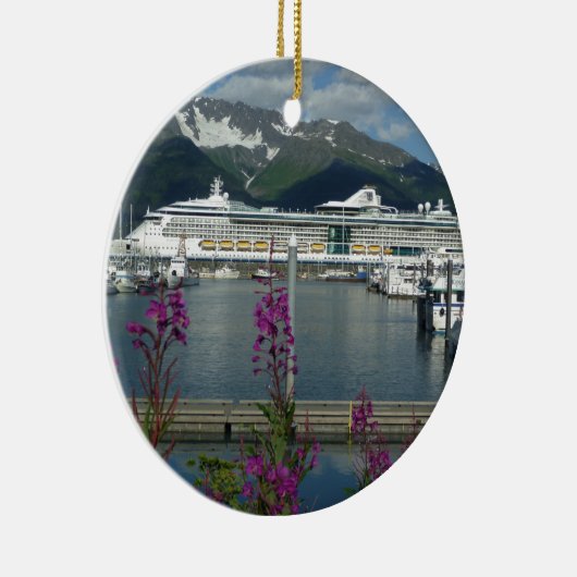 Royal Caribbean Seward Alaska kerstversieringen Keramisch Ornament (Rechts)