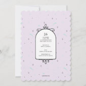 Royal Castle Girl Twins Baby shower Invitation Kaart (Achterkant)