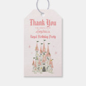 Royal Castle Pink Birthday Favor Tag Cadeaulabel (Voorkant)