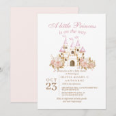 Royal Castle Princess Baby shower Kaart (Voorkant / Achterkant)