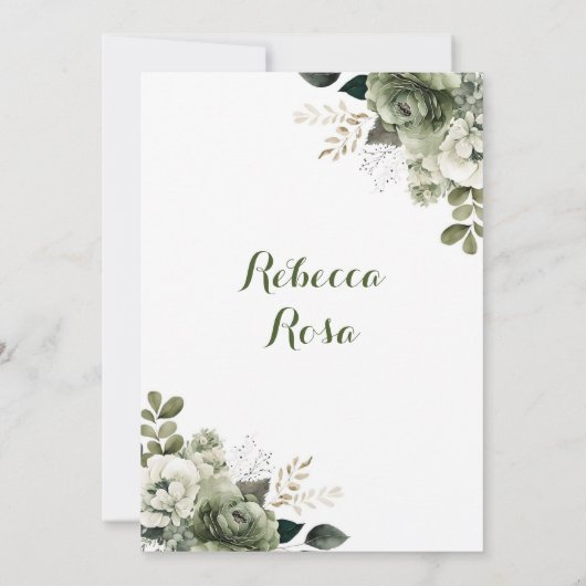 Royal Castle Princess Silver Sage Green 15 Años Kaart (Achterkant)