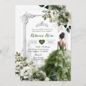 Royal Castle Princess Silver Sage Green 15 Años Kaart (Voorkant / Achterkant)