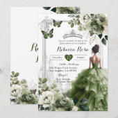 Royal Castle Princess Silver Sage Green 15 Años Kaart (Voorkant / Achterkant)