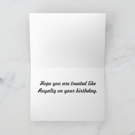 Royal Cat Birthday Kaart (Binnen)