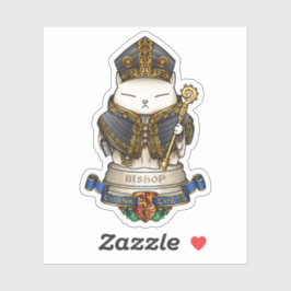 Royal Cat Chess Bishop Piece Sticker