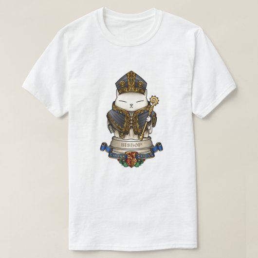 Royal Cat Chess Bishop Piece T-shirt (Design voorkant)
