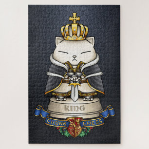 Royal Cat Chess King Piece Legpuzzel