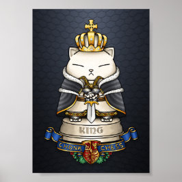 Royal Cat Chess King Piece Poster