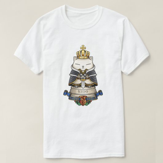 Royal Cat Chess King Piece T-shirt (Design voorkant)