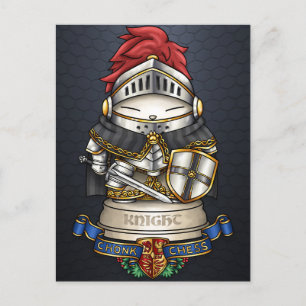 Royal Cat Chess Knight Piece Feestdagenkaart