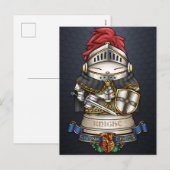 Royal Cat Chess Knight Piece Feestdagenkaart (Voorkant / Achterkant)
