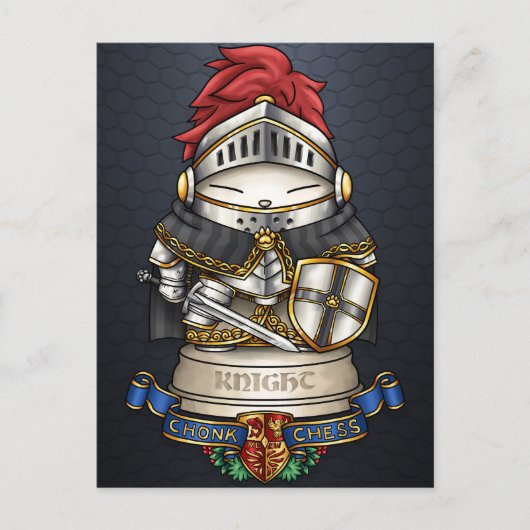 Royal Cat Chess Knight Piece Feestdagenkaart (Voorkant)