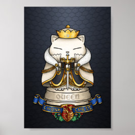 Royal Cat Chess Queen Piece Poster