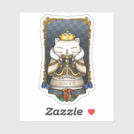 Royal Cat Chess Queen Piece Sticker