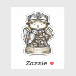 Royal Cat Chess Rook stuk Sticker