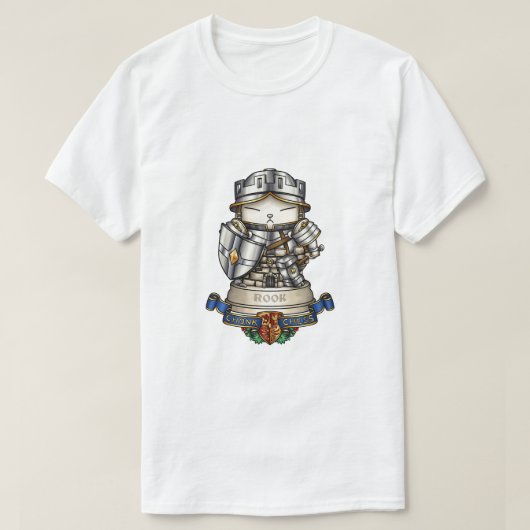 Royal Cat Chess Rook stuk T-shirt (Design voorkant)